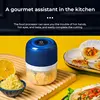 Wireless Electric Mini Garlic Press 250ml Auxiliary Food Cooking Machine Small Ha Household Kitchen Tools Meat Grinder Pepper 4