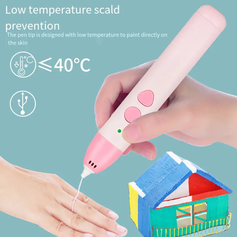 새로운 스타일의 3D 프린팅 펜, 어린이 교육용 DIY 저온 드로잉 펜슬 장난감, 사용하기 쉬움, 어린이 생일 선물로 이상적