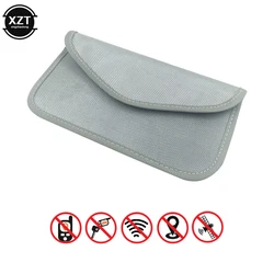 Colorful Car Key Signal Blocker Pouch - RFID Blocking Faraday Cage Accessory (Grey)