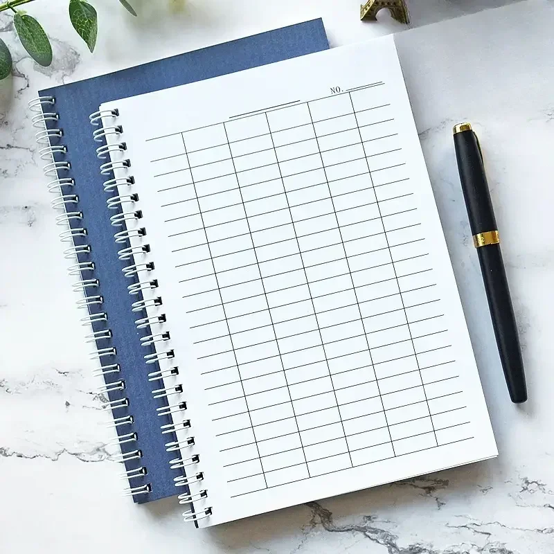 Grid Paper Notebook Notepad Suitable for Time Tracking Accounting Office 100 Pages Inventory Management Ranking A5 Spiral Pads 4