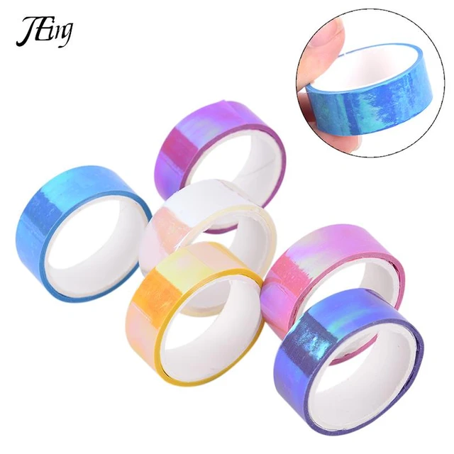 5m DIY Colorful Laser Tape Decorative Sticky Stationery Adhesive