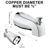 Multi-functional Pull Type Bathtub Faucet Zinc Alloy Durable Bathroom Tub Spout Inside Thread Bathtub Faucet Spout 3