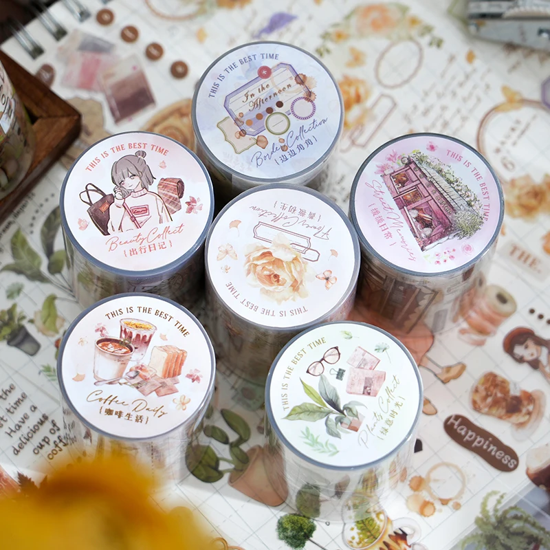 Yoofun 5x200cm Daily Life Masking Tape for Planner Scrapbooking Diy Journal Decoration Gift Wrapping Masking Tape Stickers 4