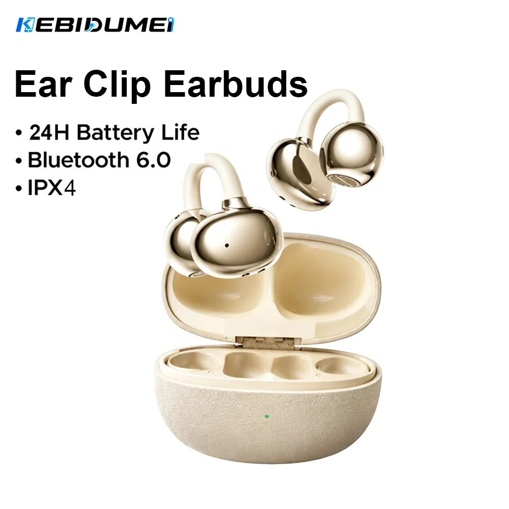 Open-Ear Clip-On Bluetooth Headphones with Mic product image