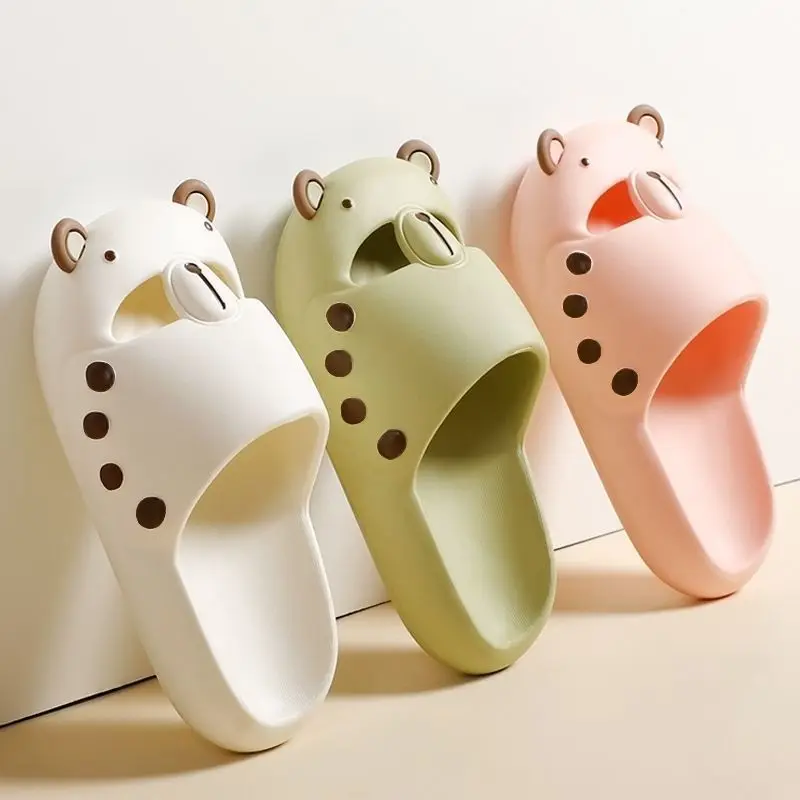 

Cute Home Slippers Indoor Cartoon EVA Shoes Summer Slides Soft Thick Soled Non-Slip Pool Outdoor Women Women Slippers Slide