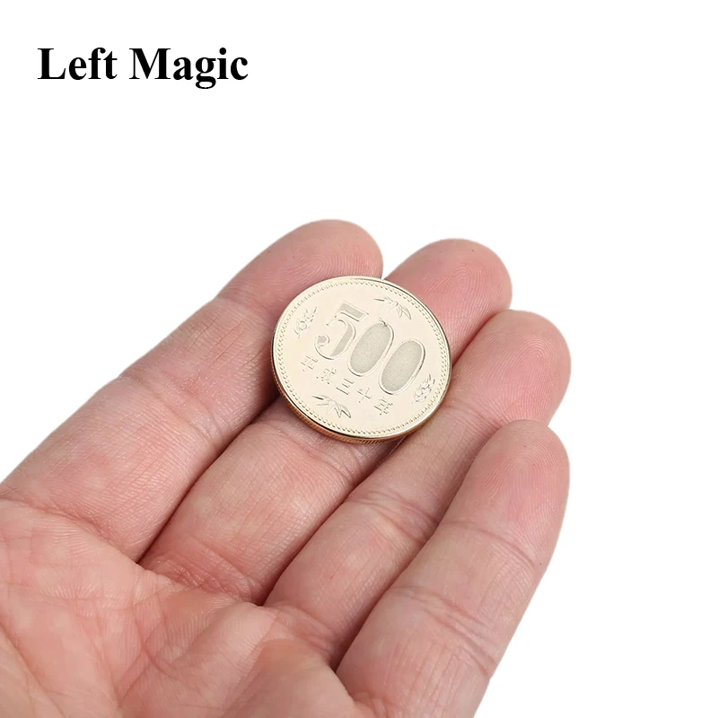 

Slippery Expanded Shell (500 Yen) Magic Tricks Japanese Coin Magia Accessories Close Up Street Illusions Gimmicks Mentalism Prop