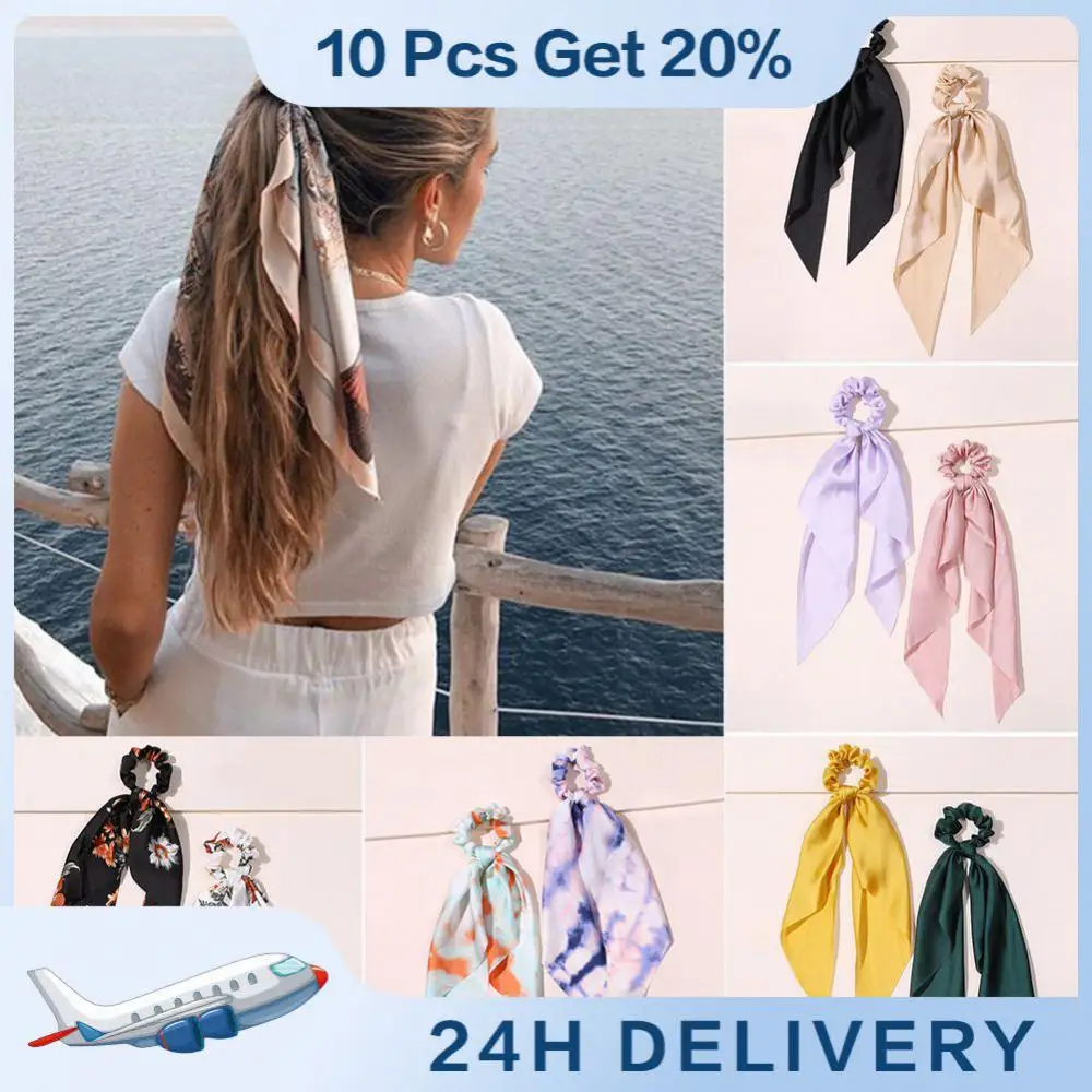 

Bow Versatile Accessories Scarf Hair Tie Scrunchies Fashion Hair Scrunchies Must-have Hair Accessory Print Comfortable Hair Tie