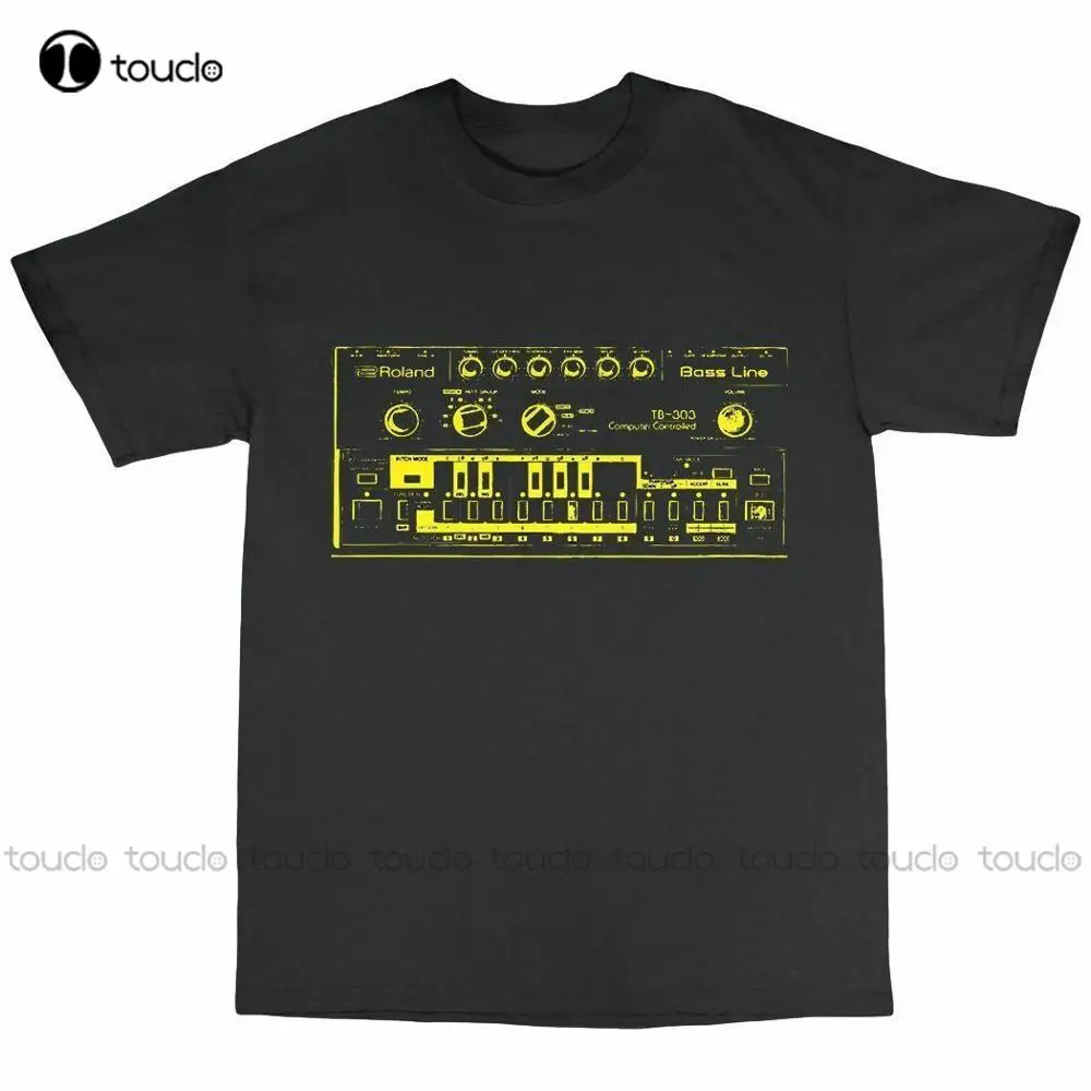 T-Shirt Ispirata Tb-303 100% Cotone Moog 808 909 Acid House T-Shirt Per Uomo Maniche Corte 100% Cotone T-Shirt Stampata Classica