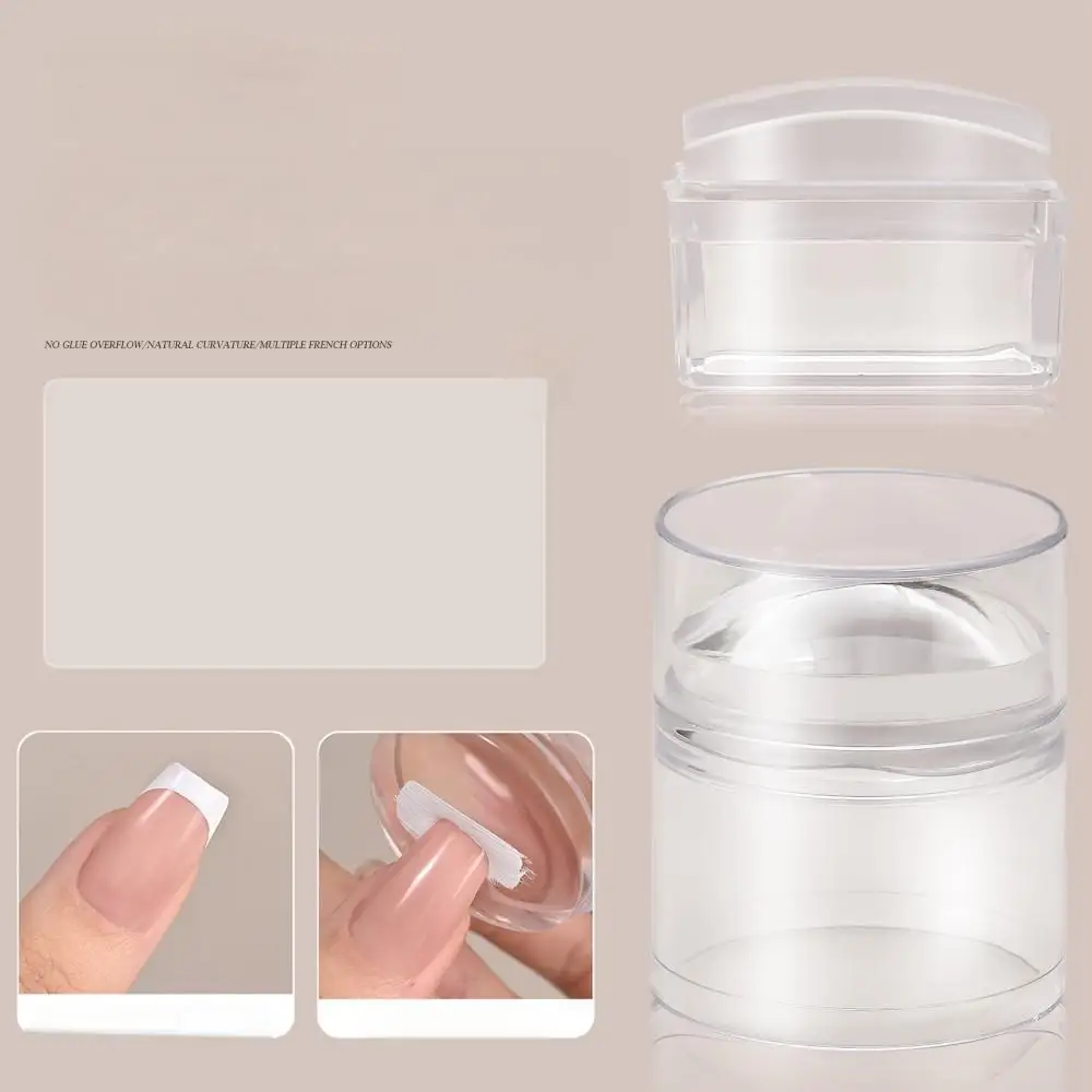 투명하고 쉽게 세척 가능하며 재사용 가능한 네일 트랜스퍼 실리콘 스탬프(스크..