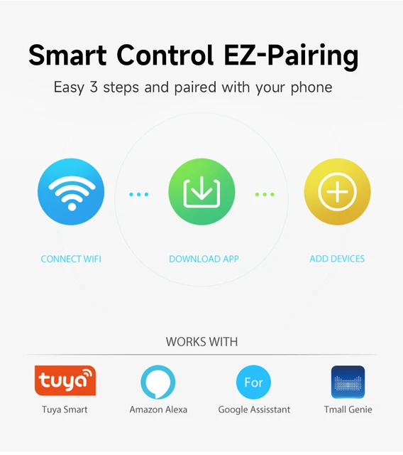 Tuya Smart WiFi 4-IN-1 Temperature Humidity Sensor Light Intensity Detector Time Display Alarm Clock Fit Alexa Google Assistant 3