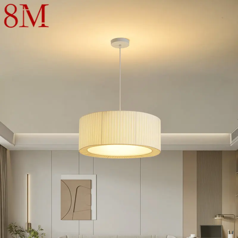 

8M Nordic Hanging Pendant Light LED Modern Creativity Simple White Chandelier Decor Lamp For Home Dining Bedroom