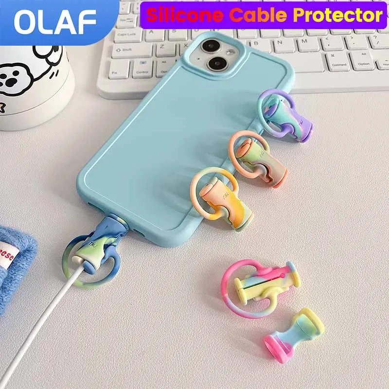 CableProtectorForiPhone14131211SiliconeDataCableProtective