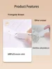 Deli Nusingn Triangle Eraser White TPE Plastic Rubber Pencil Erasers for Kids Writing Drawing Sketches Arts Eraser Soft 6/12pcs 4