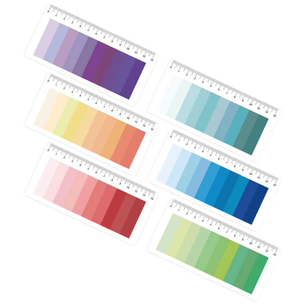 

6 Sets An Fittings Gradient Notes School Page Markers Compact Book Tabs Neutral Accessory Sticky Simple