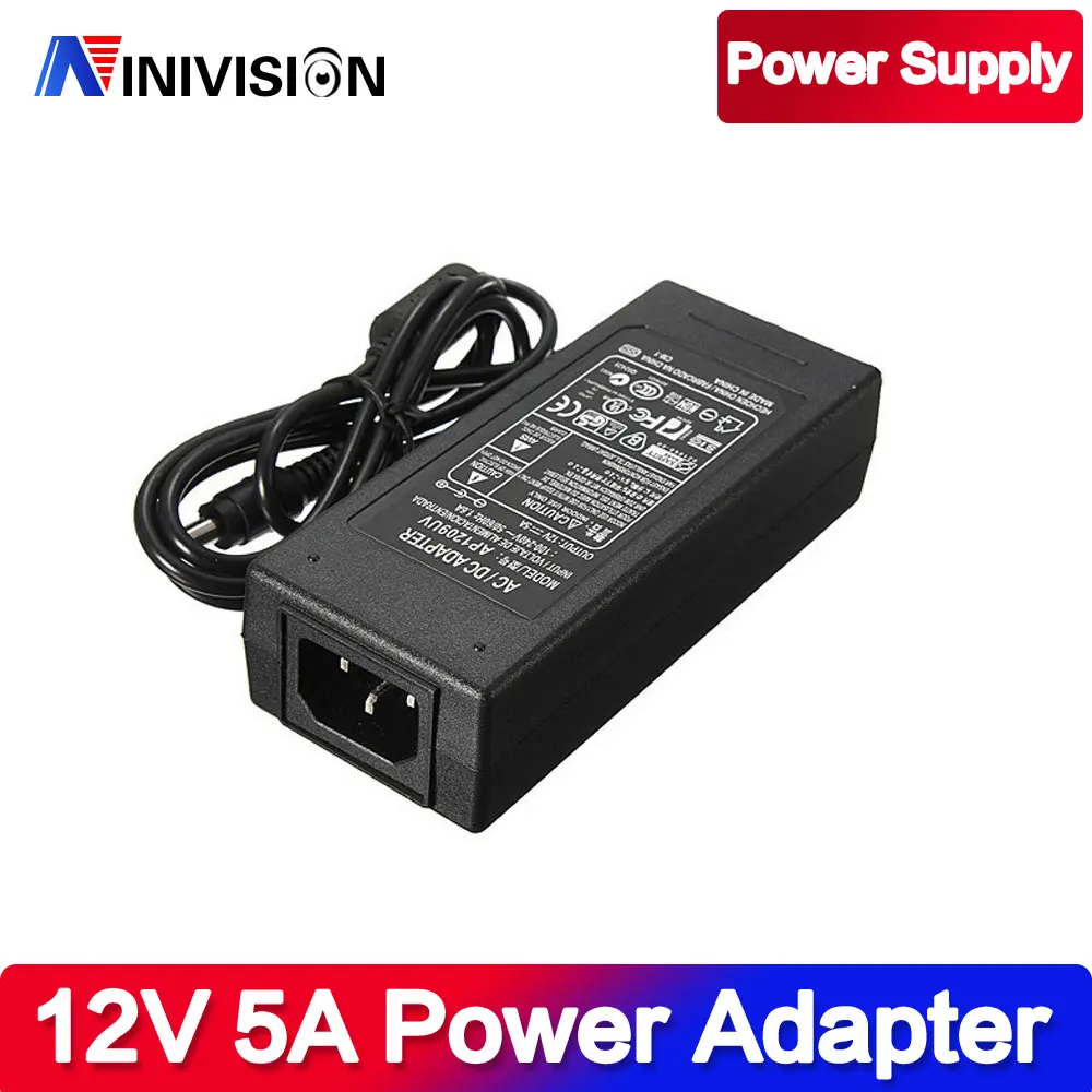 Lowest Price New AC Converter Adapter For DC 12V 5A 60W LED Power Supply Charger for 5050/3528 SMD LED Light or LCD Monitor CCTV 1 5m usb ambient led strip ws2812 rgb light computer monitor desktop pc screen backlight lighting ambient tape ribbon string