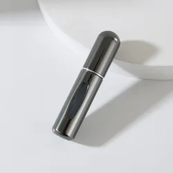 Compact Refillable Perfume Atomizer - Travel - Friendly Spray Bottle (8ml/5ml) (5ml Bright Grey)