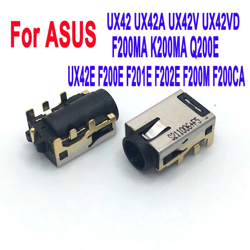 2PCS Laptop DC Power Jack Connector For ASUS F201E F202E F200M UX42 UX42A UX42V UX42VD UX42E F200E F200CA F200MA K200MA Q200E 19v 1 75a 33w laptop power adapter charger for asus x201e x200t s200 s200e s200l x202e f201e q200e 4 0mm 1 35mm