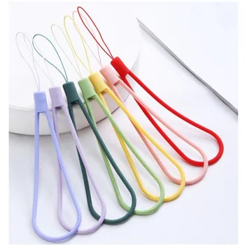 2pcs Silicone rope mobile phone anti losing sling wrist short Cord silicone wrist rope mobile phone lanyard strap ID Card USB