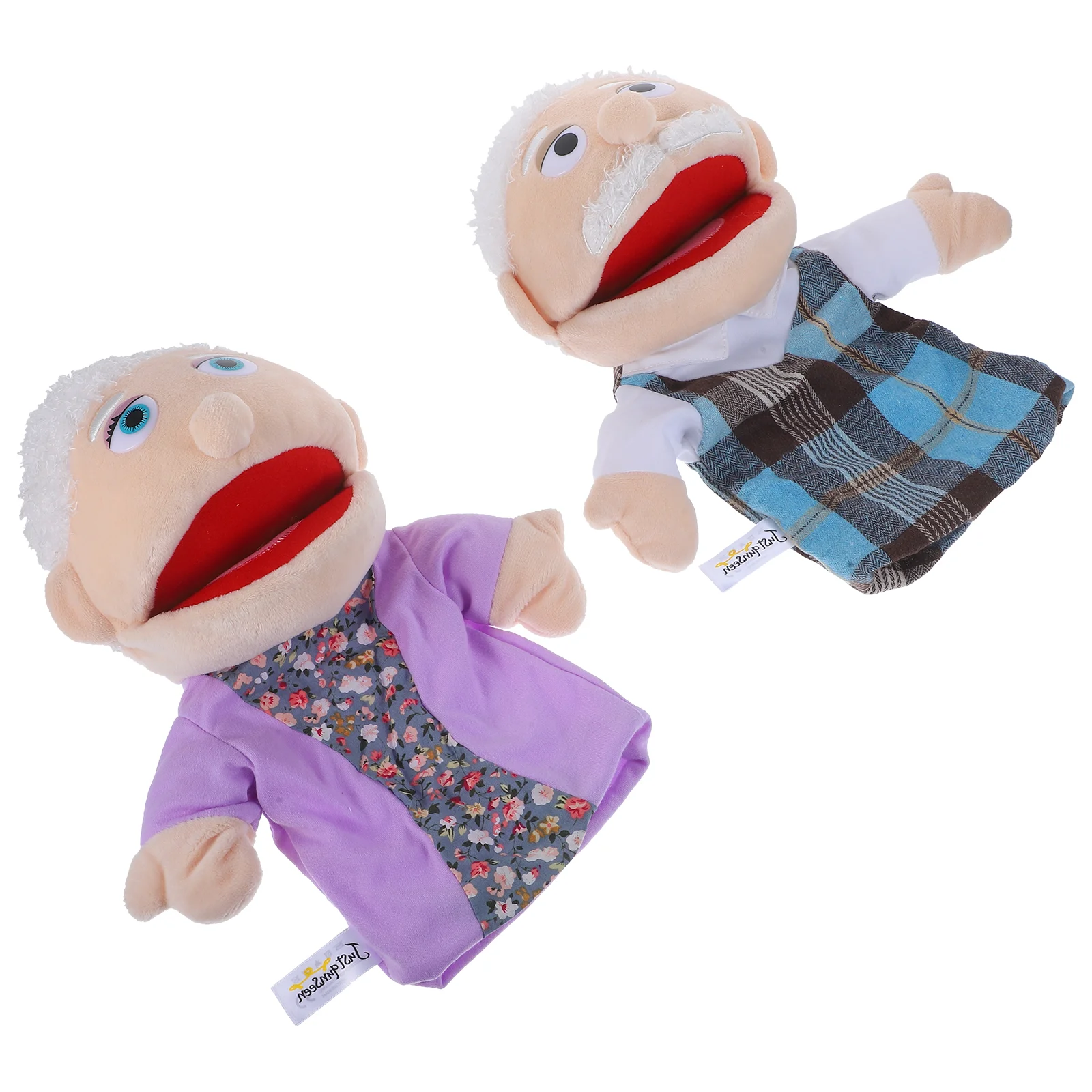 Hand Puppet Plush Grandparents Puppets Toys Family Members Grandpa Grandma Interactive Toy Kids Toddler Baby Storytelling Story