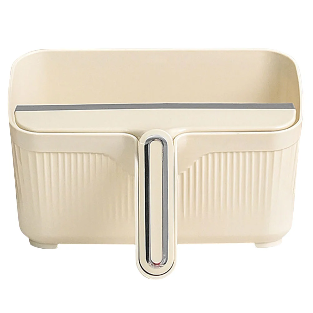 

1 Set Rubbish Bin Desktop Wastebasket Office Trash Bin With Squeegee Countertop Trash Can