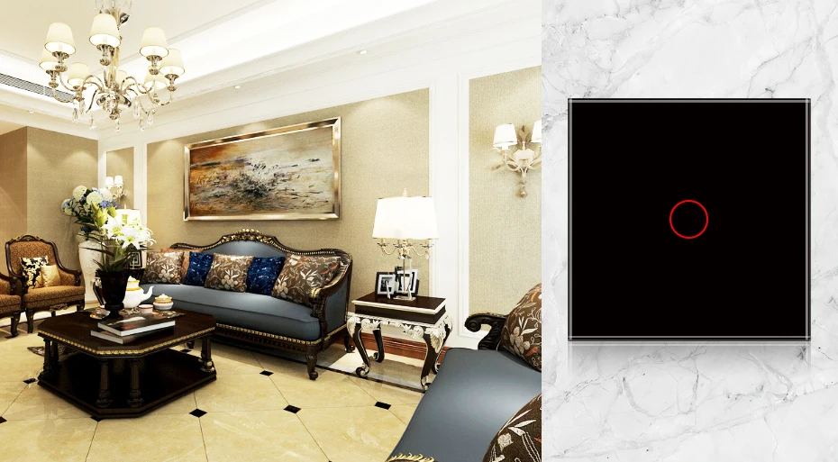 Interruptores de Luz, Cristal Temperado, Painel de