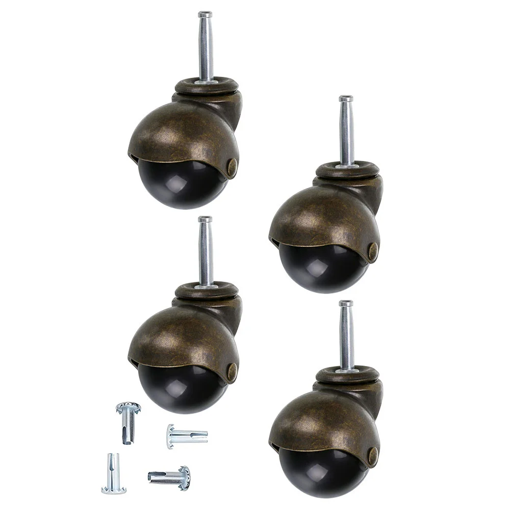 

Gold Furniture Caster Ball with Rod Wheel Set of 4 Replacement Office Chair Wheels Chairs