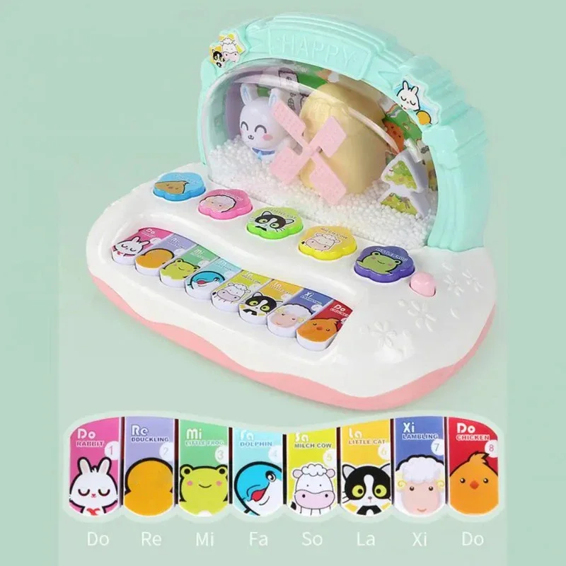 Baby Puzzle Music Piano Toy with Snowflake Led Light Children's Early Education Electronic Toys for Kids New Year Christmas Gift 3