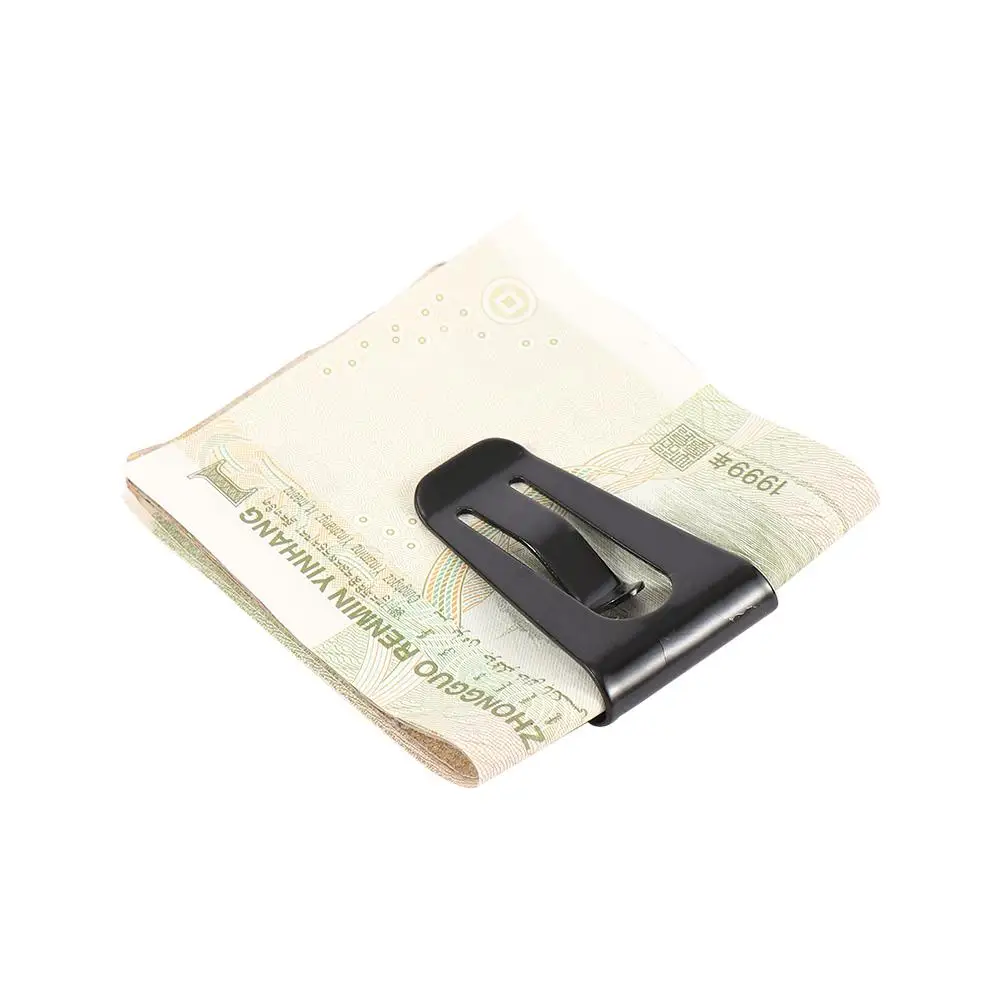 Creative Stationery Business Card Holder Ticket Holder Bill Clip Stainless Steel Hollow ID Card Money Clips Cash Holder