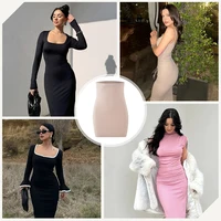 TUNIControl-Sous-jupe courte sans couture pour femme, sous-jupe au-dessus du genou, demi-slip pour robe, vêtements en saillie, Body Shaper, lisse 5