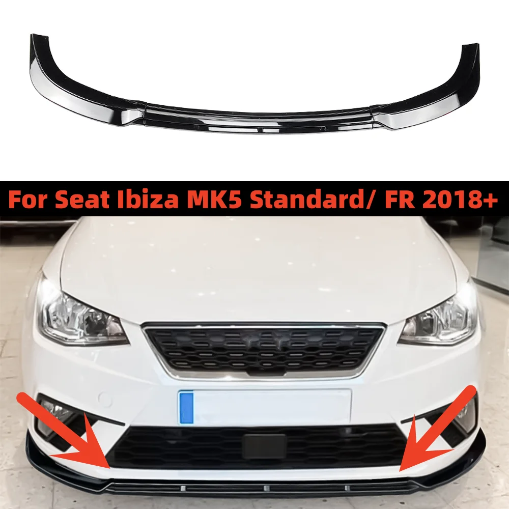 

Car Front Bumper Splitter Lip Diffuser Spoiler For Seat Ibiza MK5 Standard/ FR 2018+ Deflector Cover Guard Body Kits