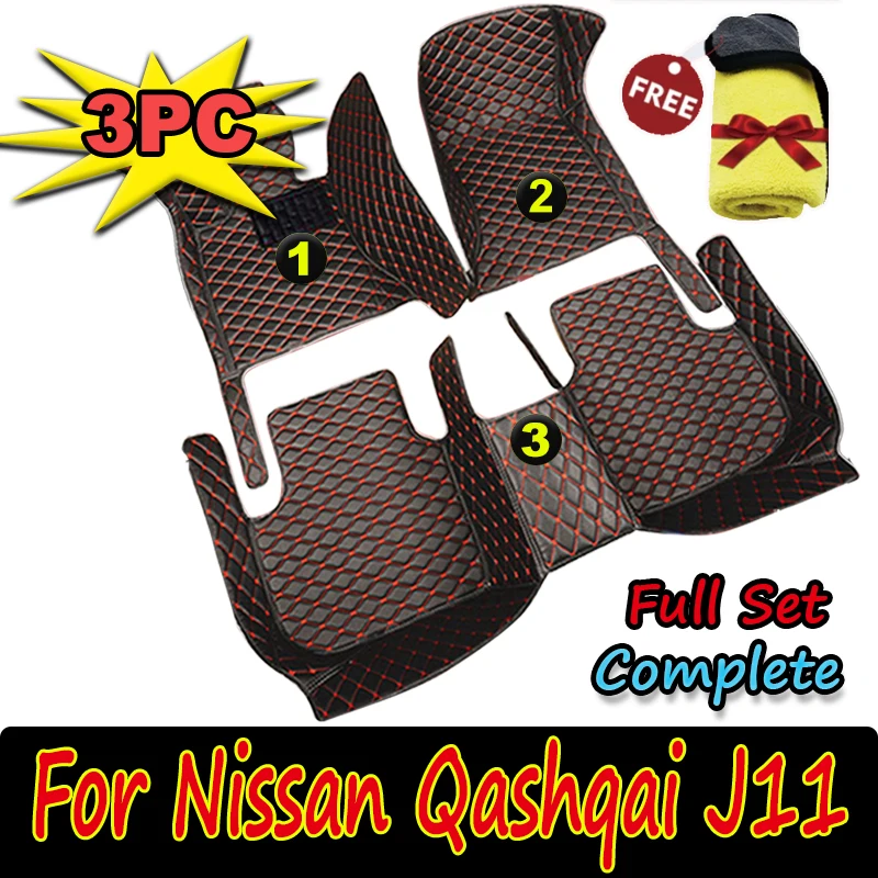 

LHD Car Floor Mats For Nissan Qashqai J11 2023 2022 2021 2020 2019 2018 2017 2016 2015 2014 Carpets Protect Accessories Rugs