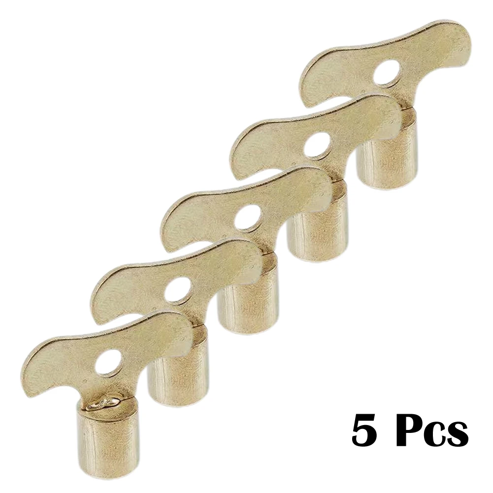 5pcs Radiator Keys Plumbing Bleeding Key Faucet Key Water Tap Key Radiator Wrench For Venting Air Valve