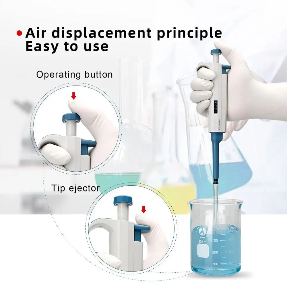 100-1000ul High-Accurate Single-Channel Manual Adjustable Variable Volume Pipettes