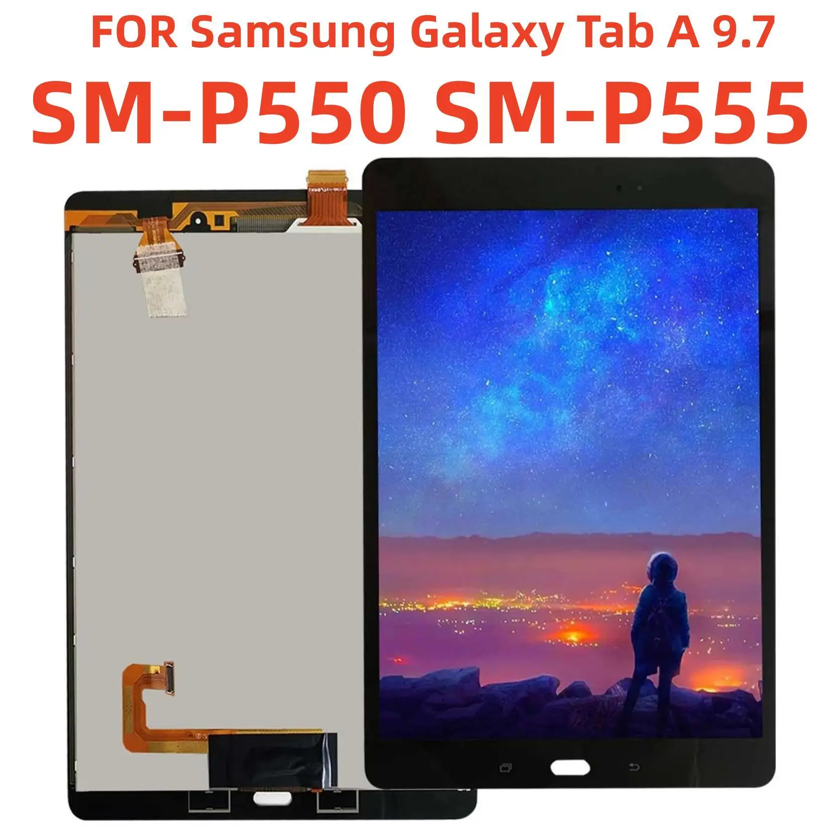 

ЖК-дисплей для Samsung Galaxy Tab A 9,7 SM-P550 P550 P555, ЖК-дисплей, сенсорный экран, дигитайзер, замена