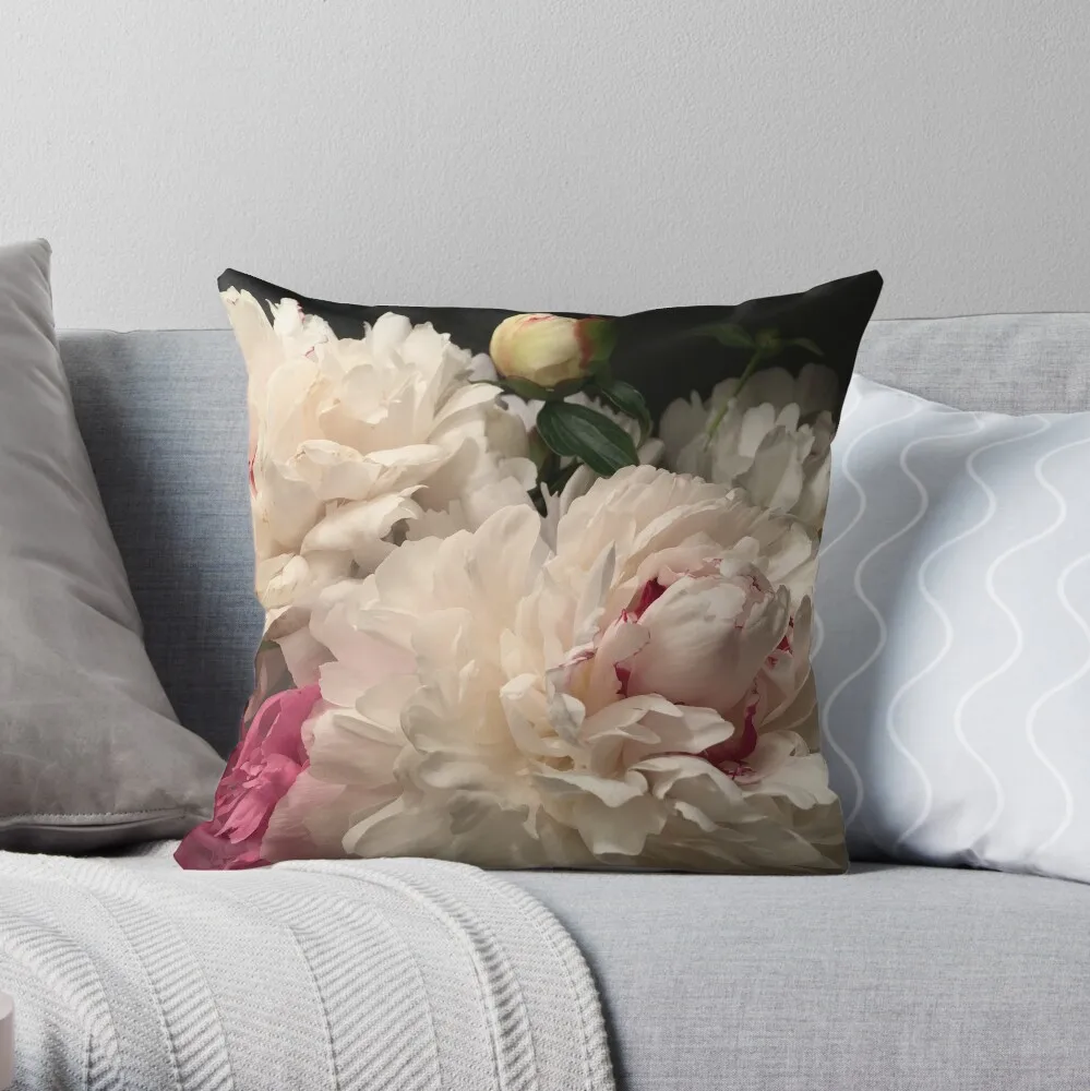 

Peony Throw Pillow Cushion Cover Decorative Cushions