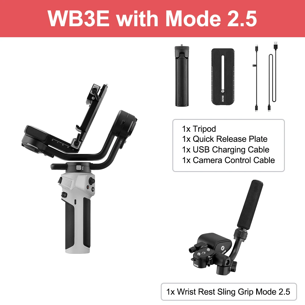 ZHIYUN CINEPEER Weebill 3E 3軸ハンドヘルドカメラスタビライザー