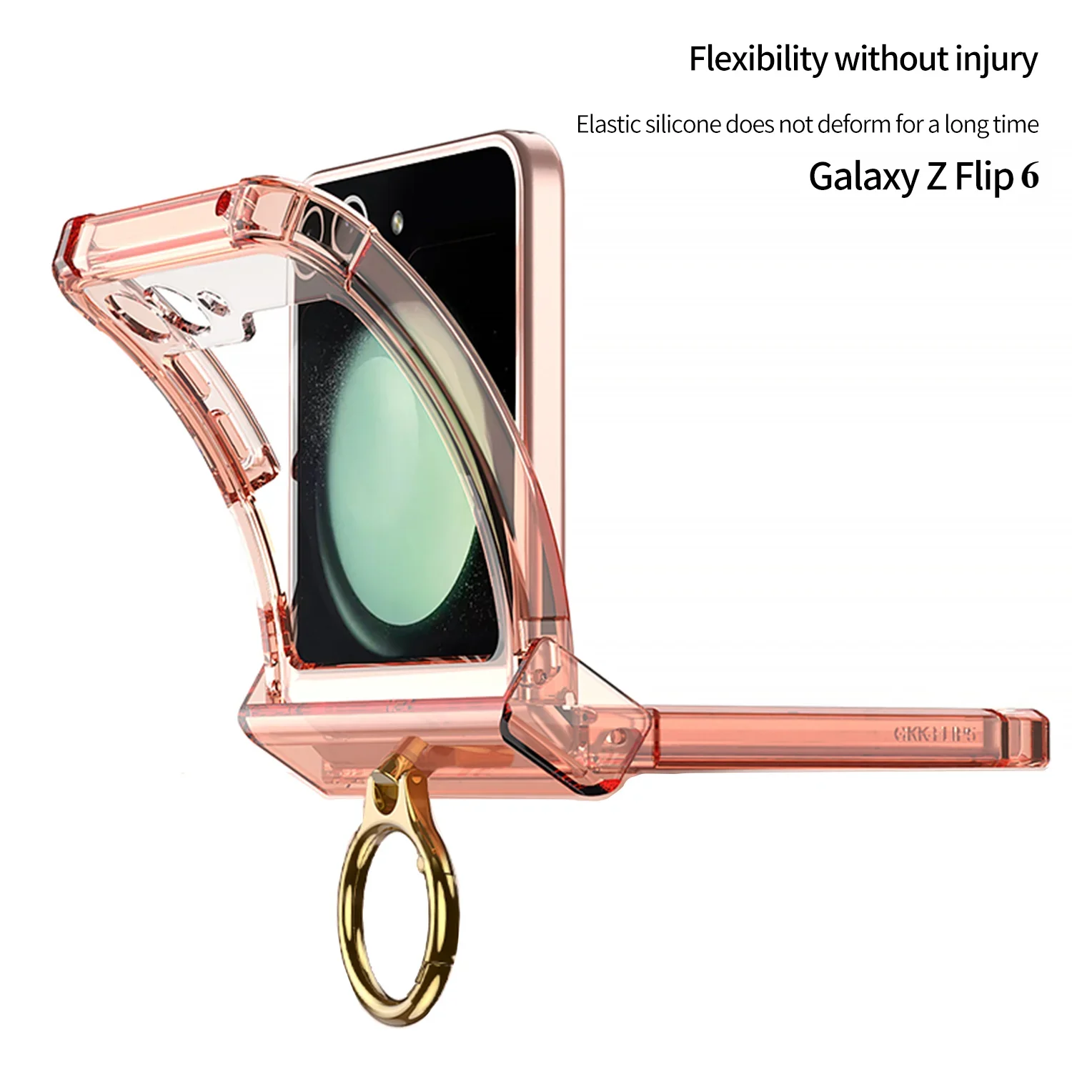 Colorful Transparent Foldable Ring Bracket Case with Shockproof Protection