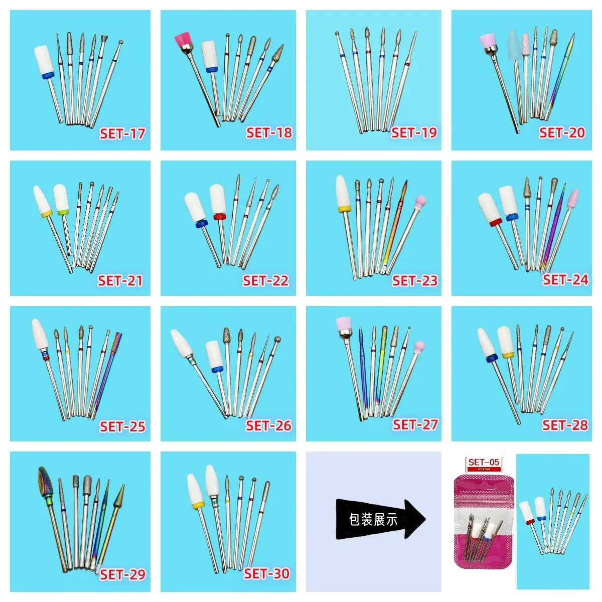Manicure Tools Diamond Cutter Grinding Bit Milling Cutter Cuticle Nail Grinding Machine Accessories