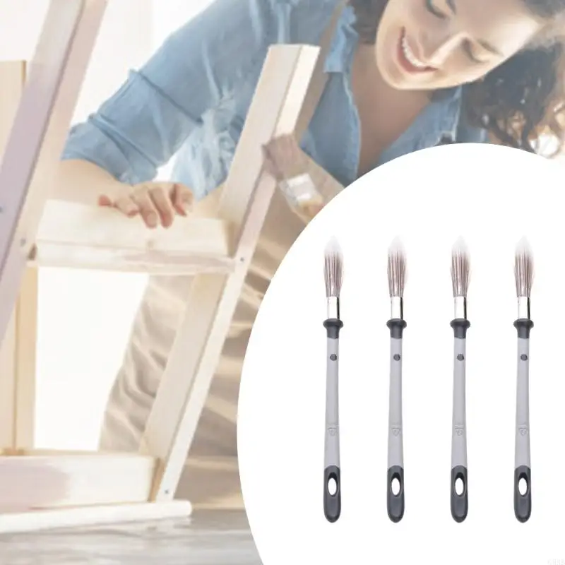 G5AB Pack of 4 Small Paint Brushes Portable for Edging Corners and Baseboards