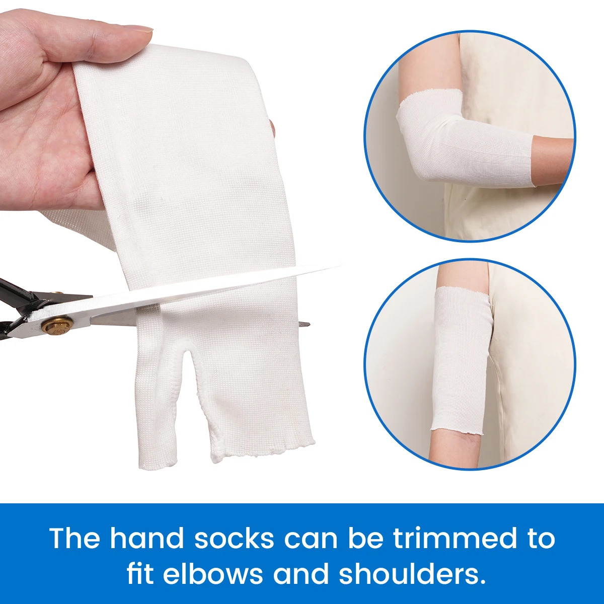 Elastic Wrist Liner Stockinette for Skin Protection Reduce Friction and Breathable Hand Socks for Splint 10PCS VELPEAU