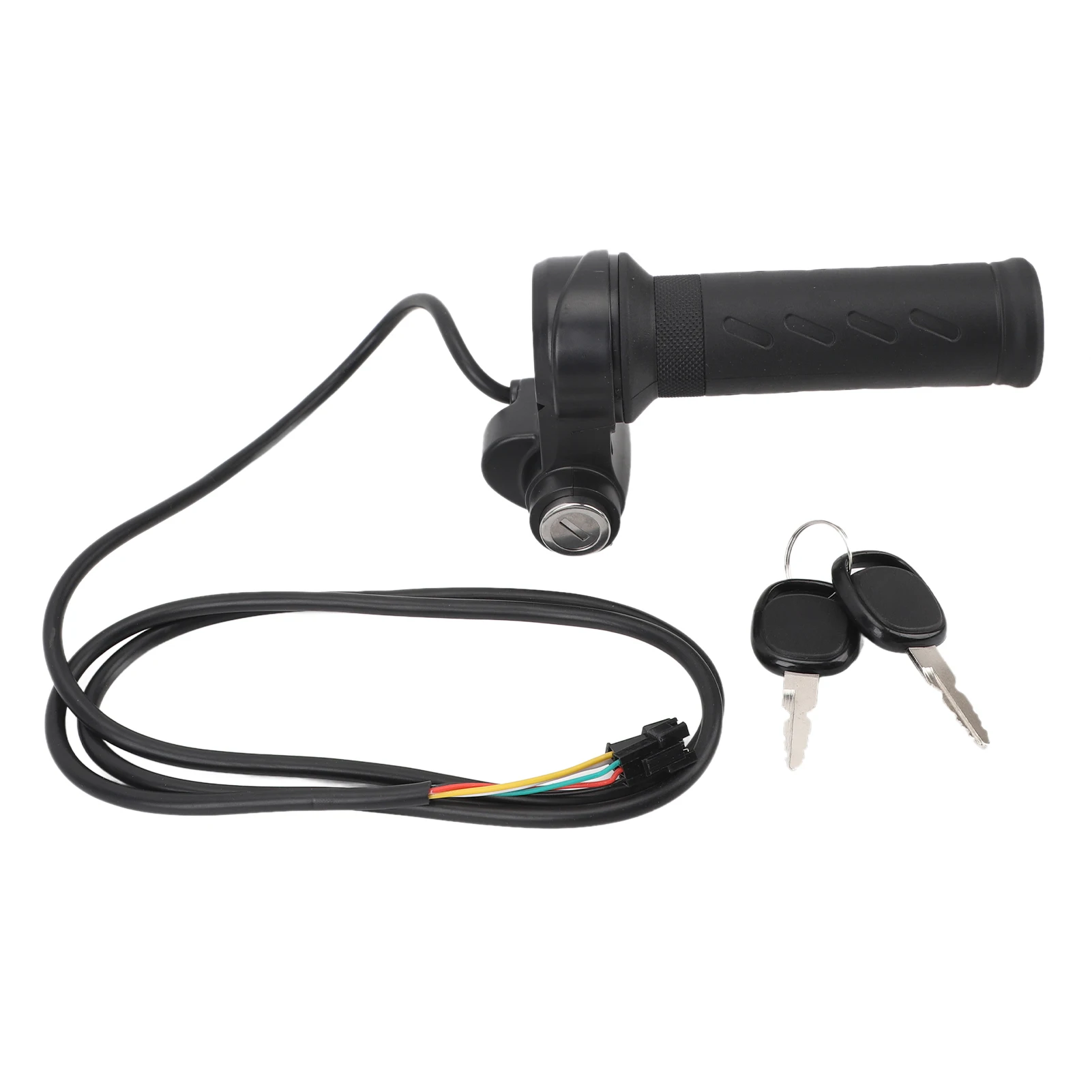 Electric Bike Throttle Grip Universal Electric Bicycle Scooter Wire Twist Throttle Grip 2 Keys Waterproof Speed Controller