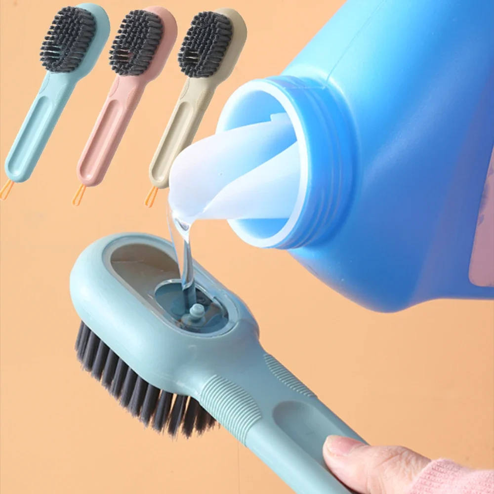 

Multi-purpose Cleaning Brush Soft Bristled Liquid Shoes Brush Long Handle Clothes Shoe Brush Home Cleaning Tools Board Brushes