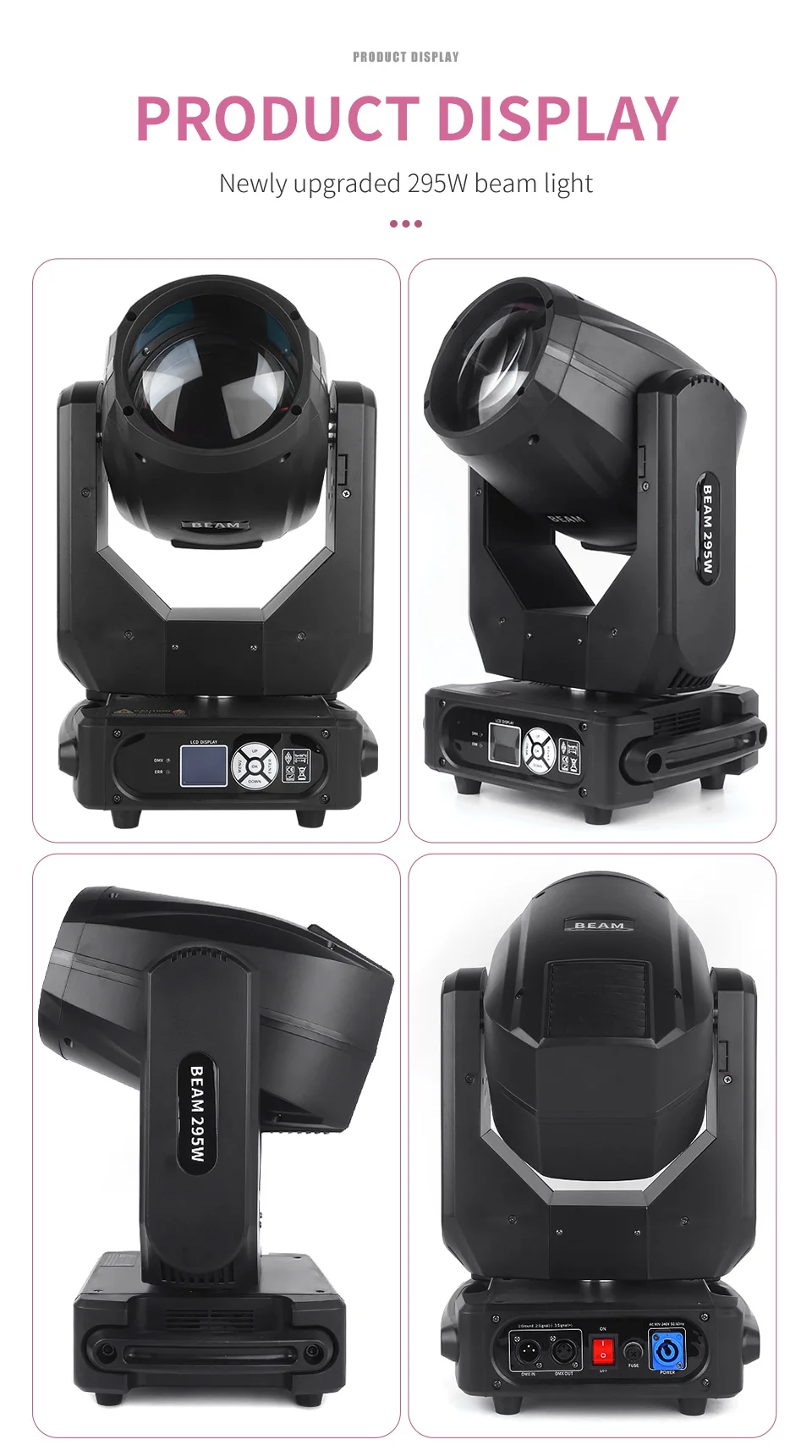 LED DMX Controller Beam Moving Head Light 260/295W DJ Disco Beam Light Bar Club