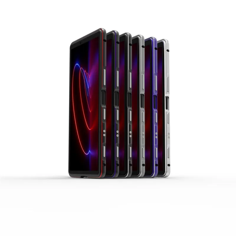 Aurora Dual Color Border Aluminum Metal Bumper For Sony Xperia 1 XZ4 1 10 II Lock Screw Cover Case Carmera+Frame Protector