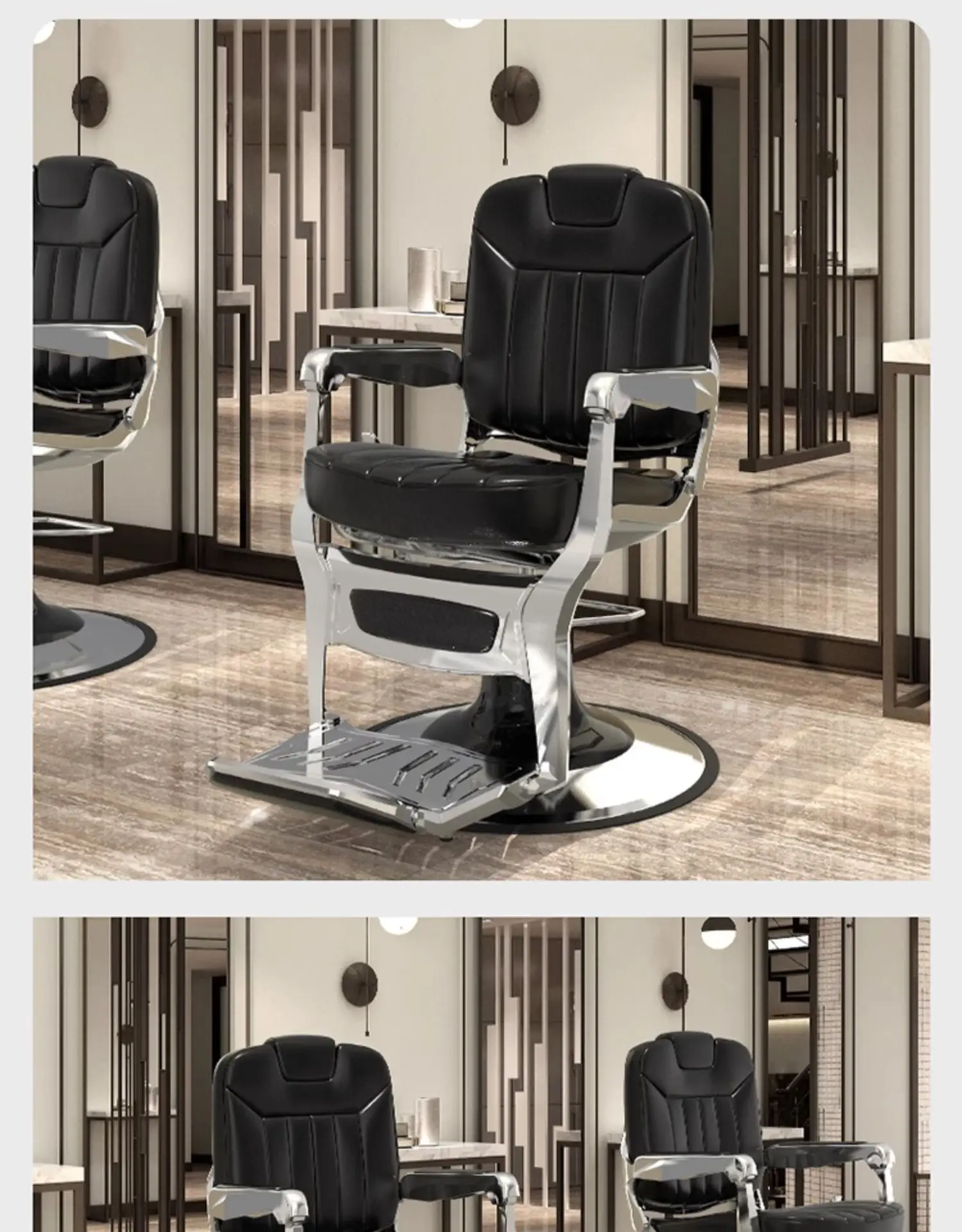 Description Picture 4 of itemSpeciality Hot Dyeing Barber Chairs Workshop Adjustable Barbershop Beauty Barber Chairs Silla Barberia Beauty FurnitureQF50BC