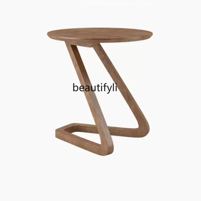 

Nordic Sofa Side Table Balcony Table Solid Wood Small round Table Corner Table Small Coffee Table Modern Personality furniture