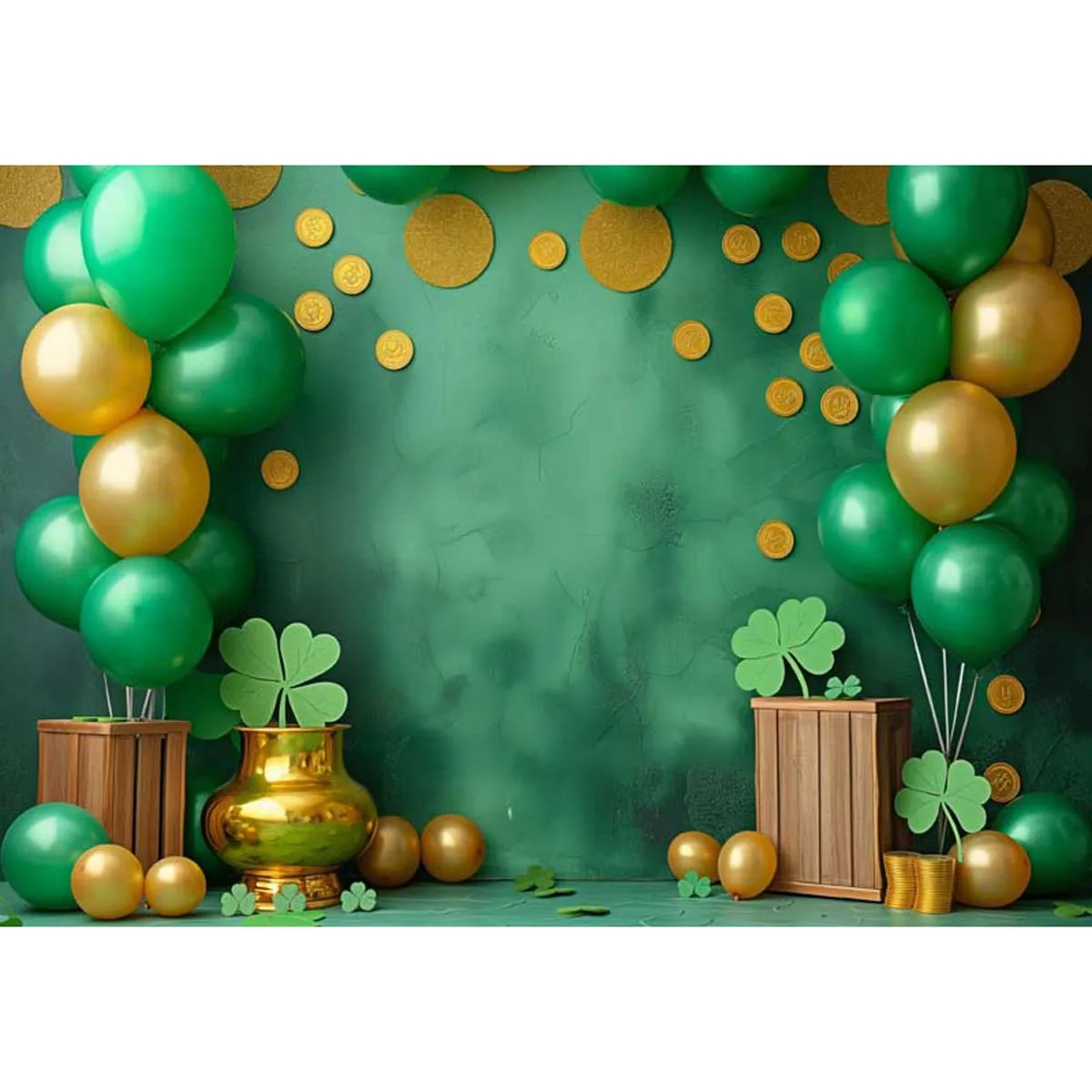 

Allenjoy St. Patrick's Day Balloons Backdrop
