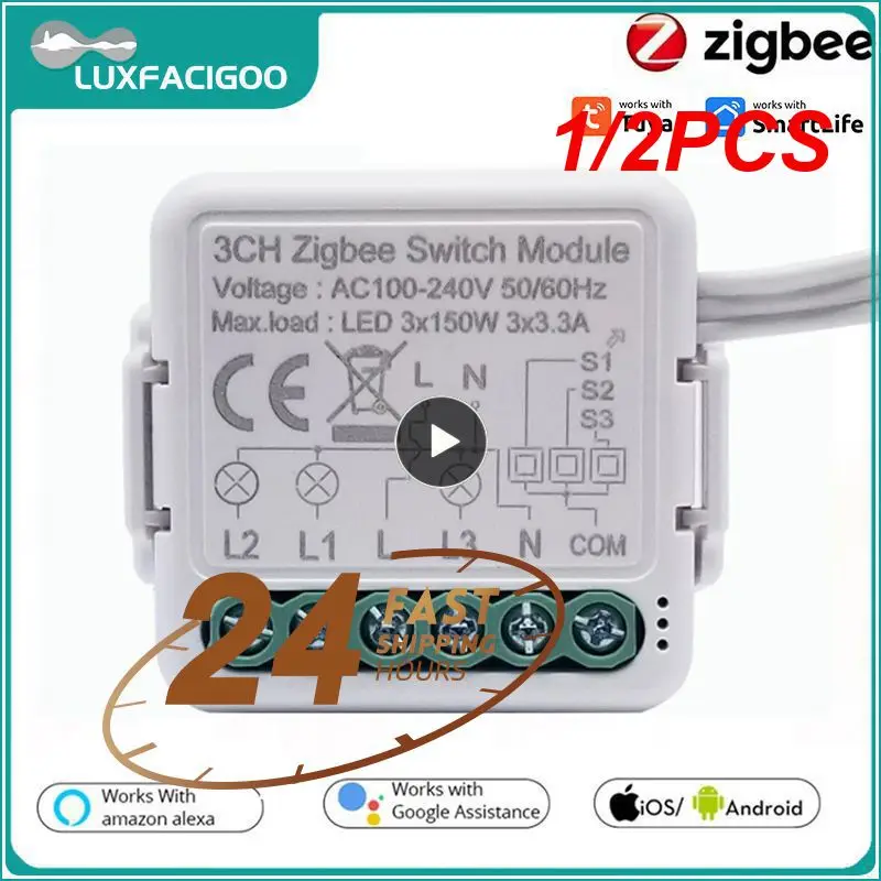 

1/2 шт., модуль переключателя Tuya Smart 3,0, 10 А
