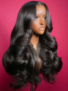 18-42 inch Body Wave 13x4 13x6 HD Transparent Lace Front Human Hair Wig Pre Plucked 200 250 Density Lace Frontal Wigs for Women 1