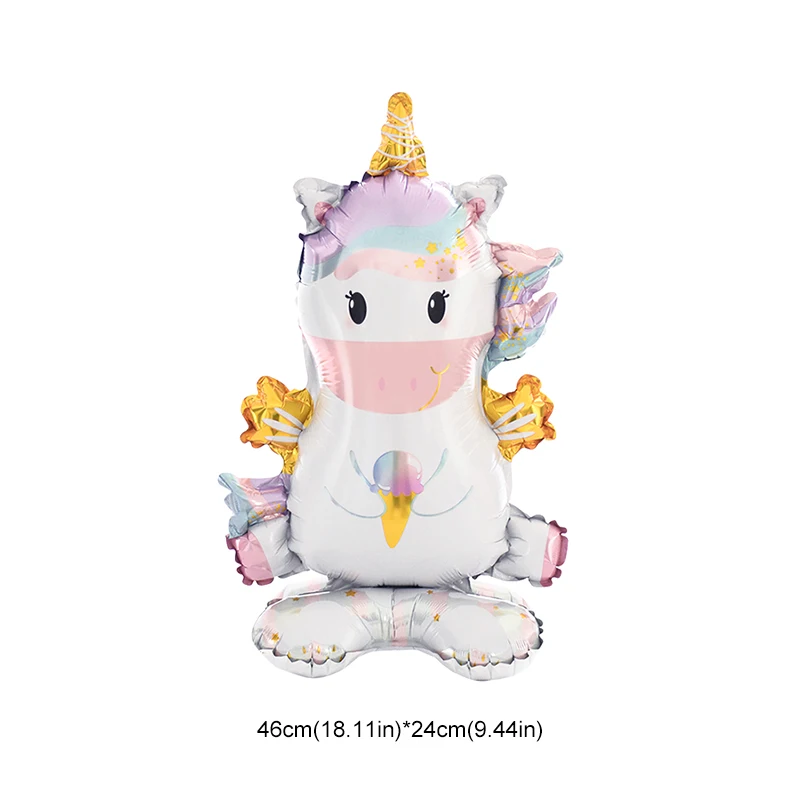 גדול עומד על נייר חד קרן עבור ילדים בנות unicorn מסיבת יום הולדת קישוט הפיל בלון חיה מקלחת תינוק